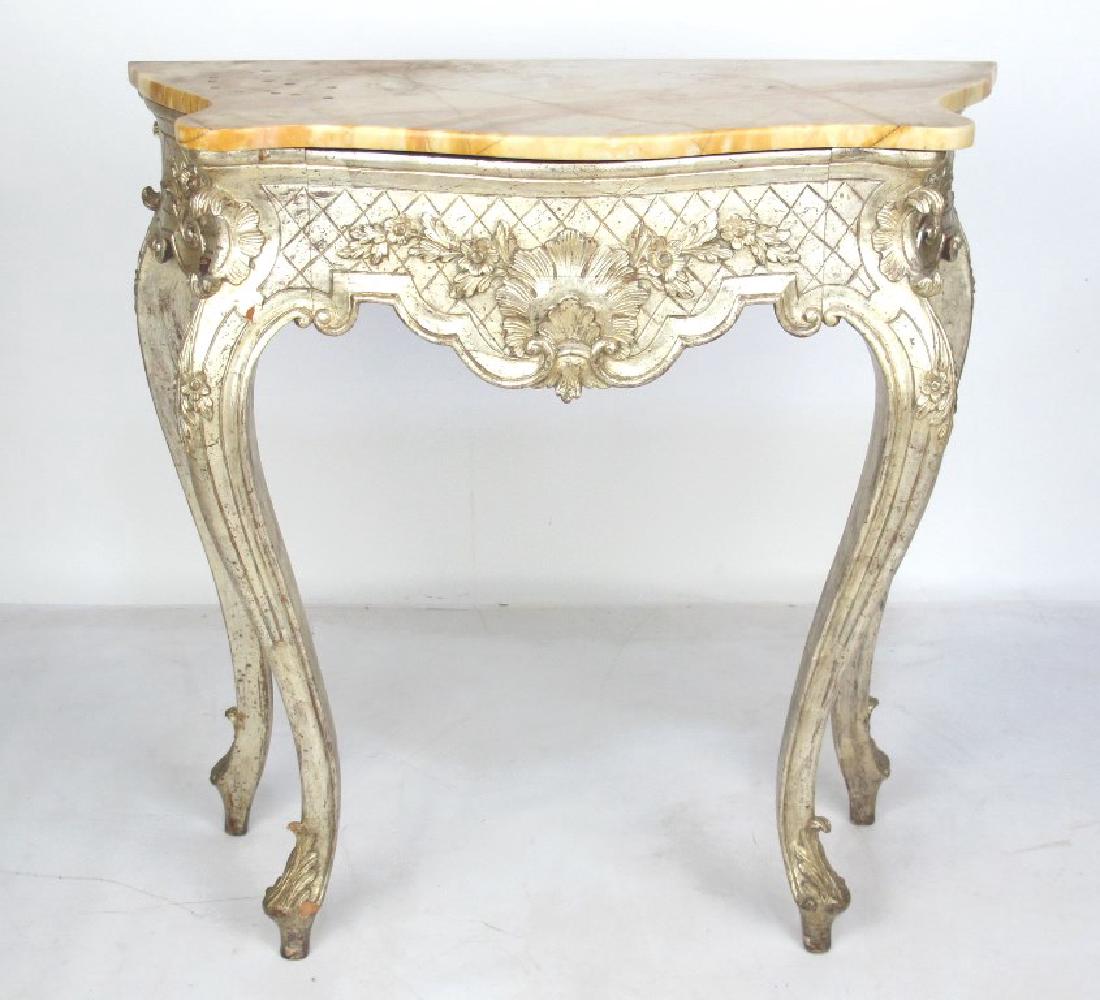 Italian Silver Gilt Carved Wood Console (1 of 8)