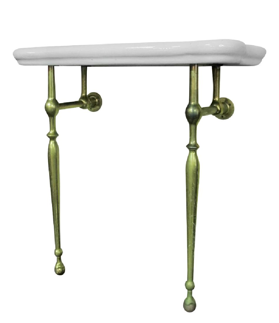 Vintage Brass and Ceramic Bathroom Table (1 of 5)