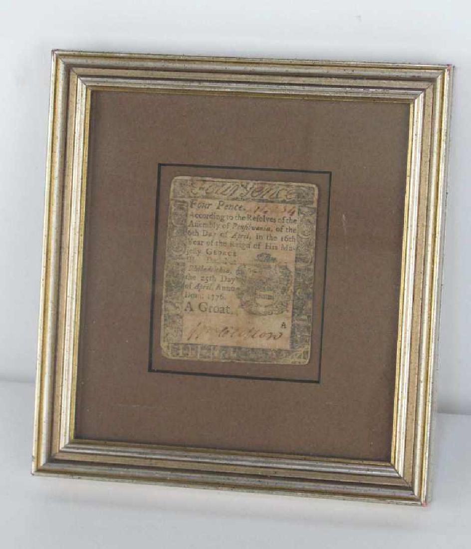 Four Pence Colonial Note Dated 1776 (1 of 5)