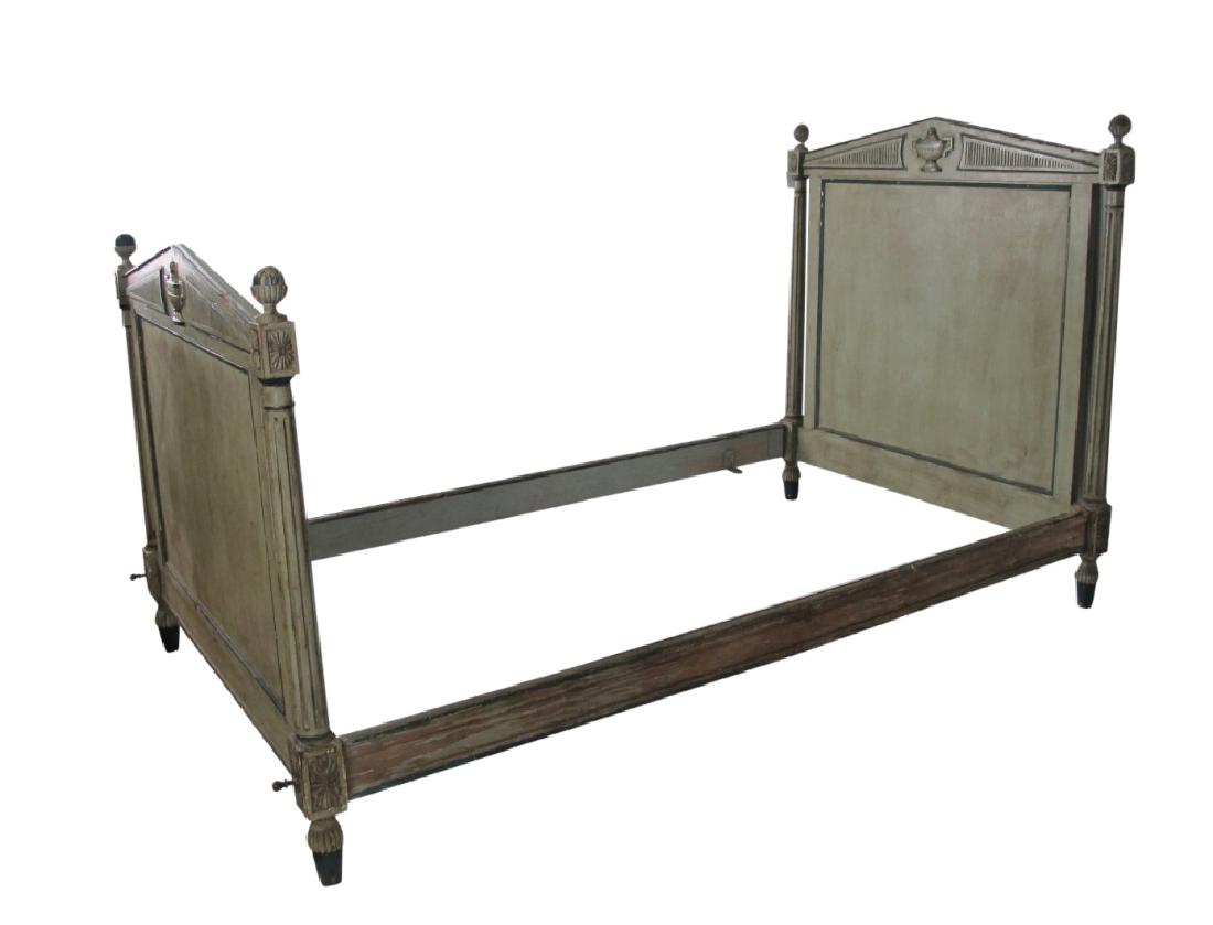19th C. French Painted Bed (1 of 8)