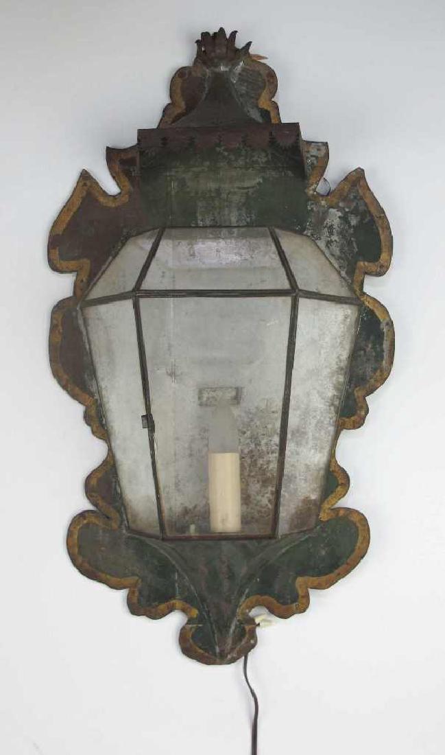 19th C. Tole Lantern Sconce (1 of 6)