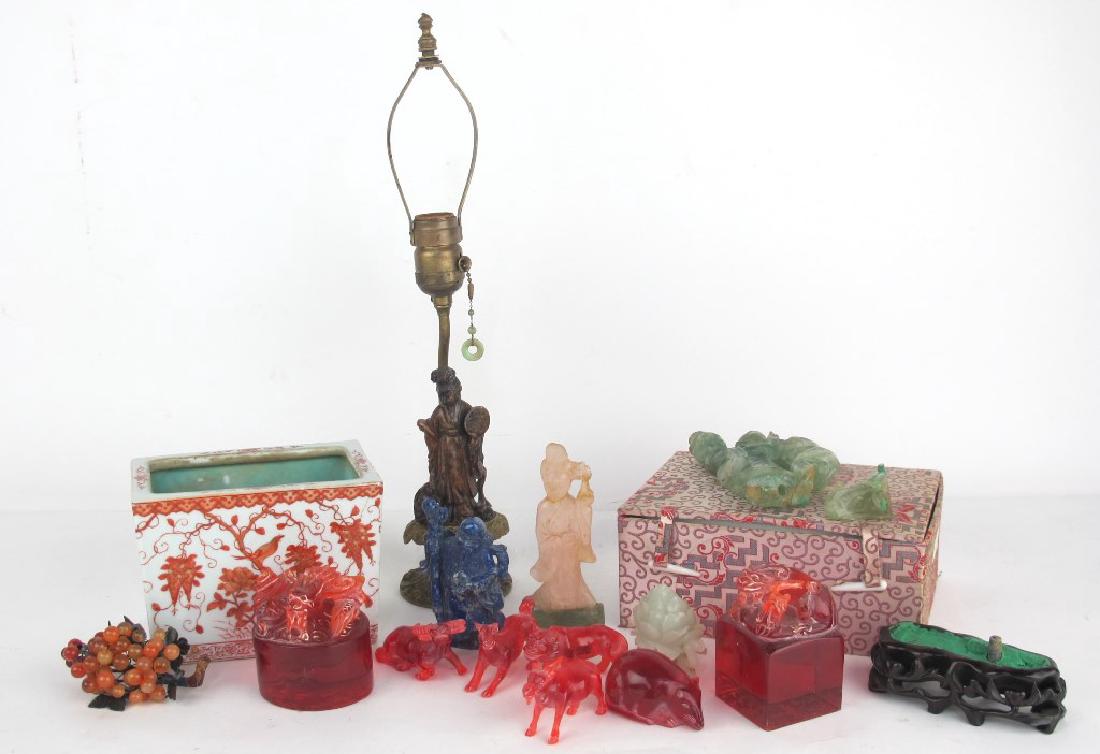Lot of Asian Jade and Decorative Stone Carving (1 of 11)