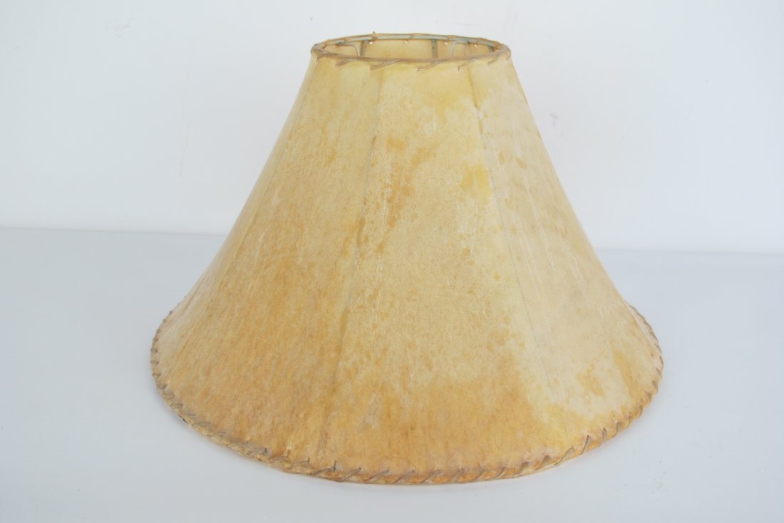 Tan Leather Lampshade (1 of 3)