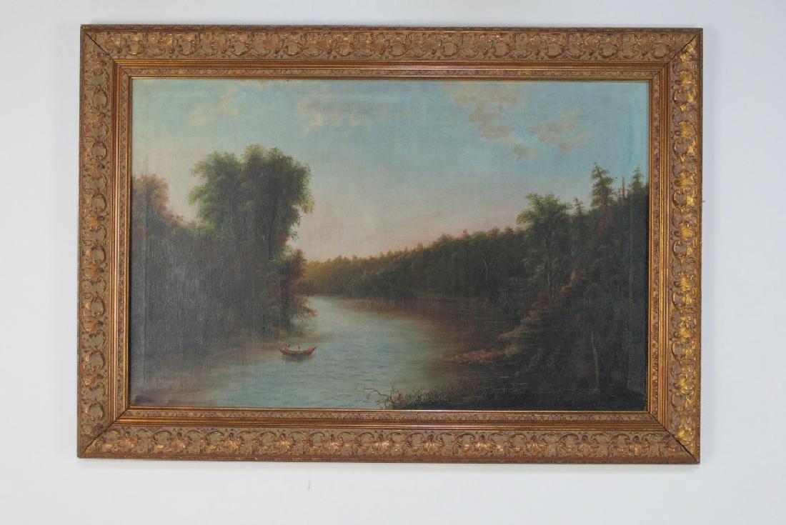 Oil on Canvas River Scene (1 of 7)