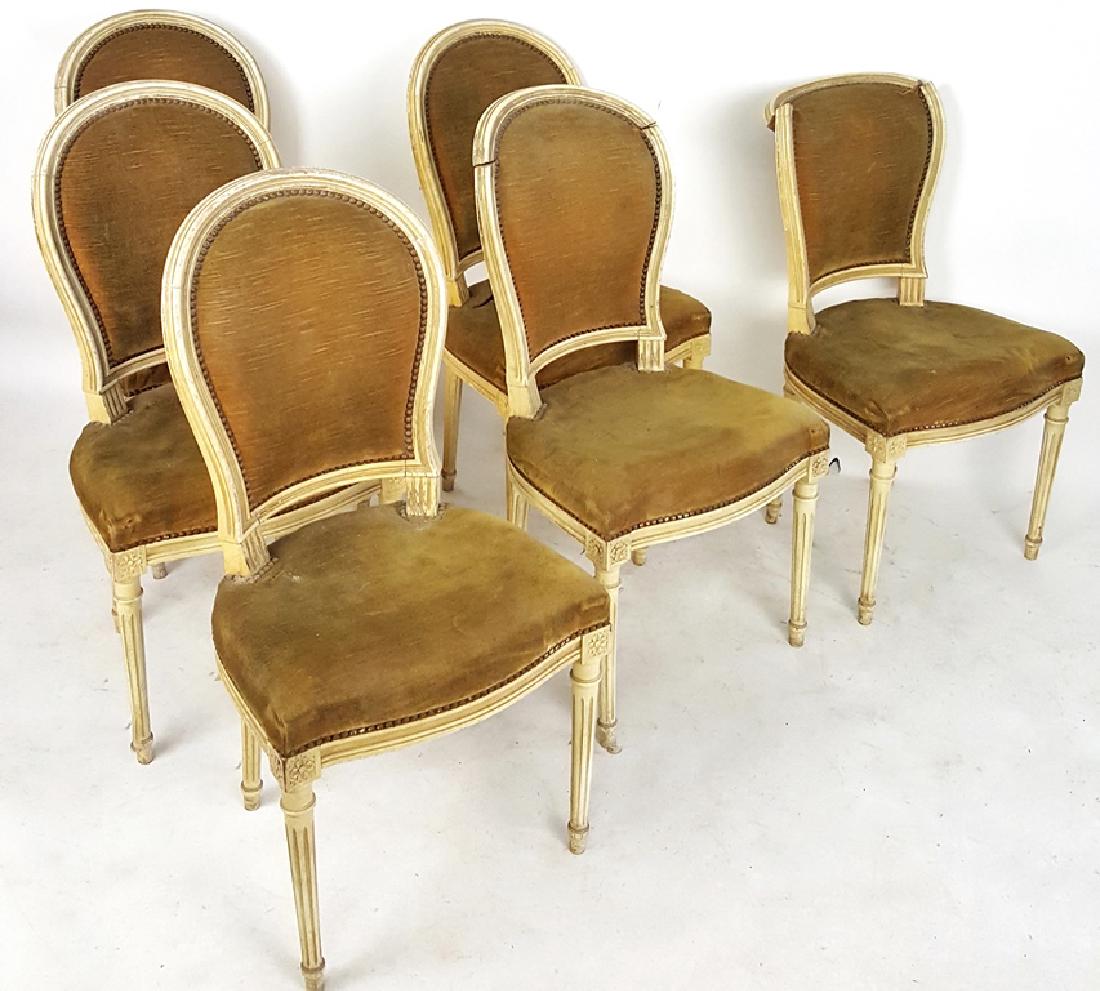 Six Yellow Velveteen Chairs (1 of 8)