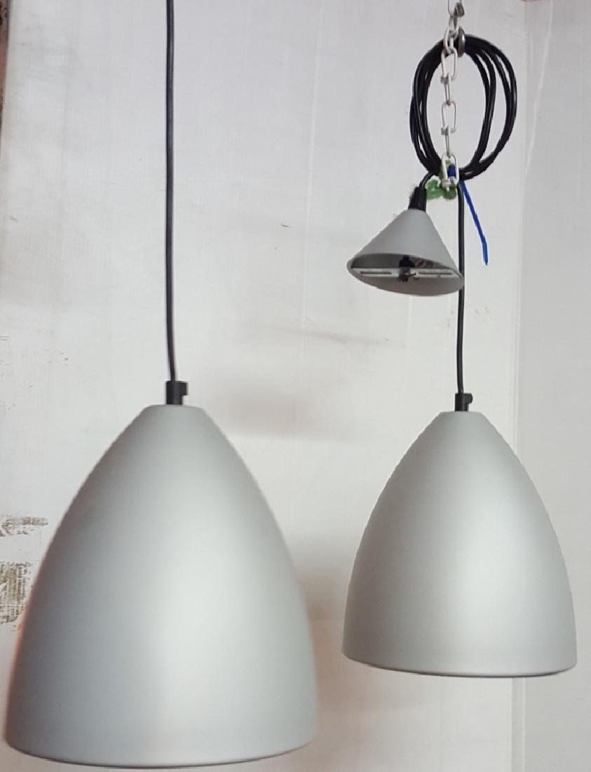 Gray Modern Hanging Light Fixture Pair (1 of 3)