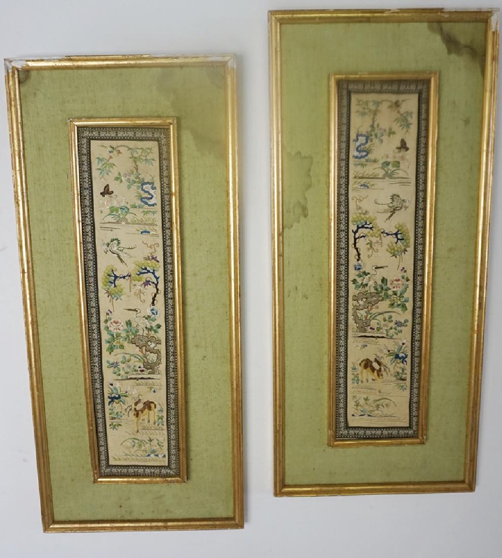 Pair of Asian Embroidered Tapestries (1 of 7)