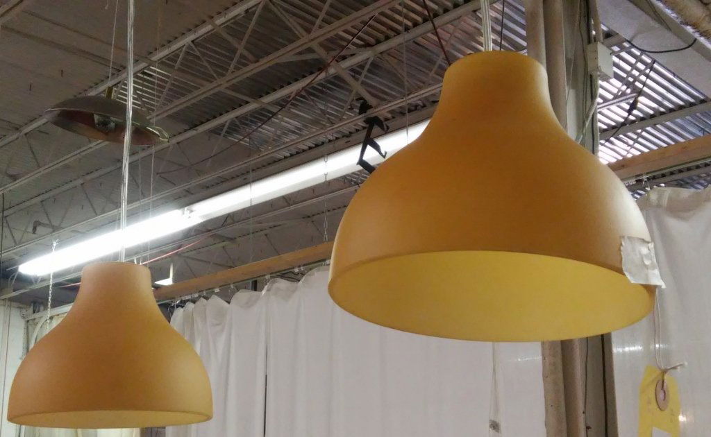 Pair Yellow Light Fixtures (1 of 1)