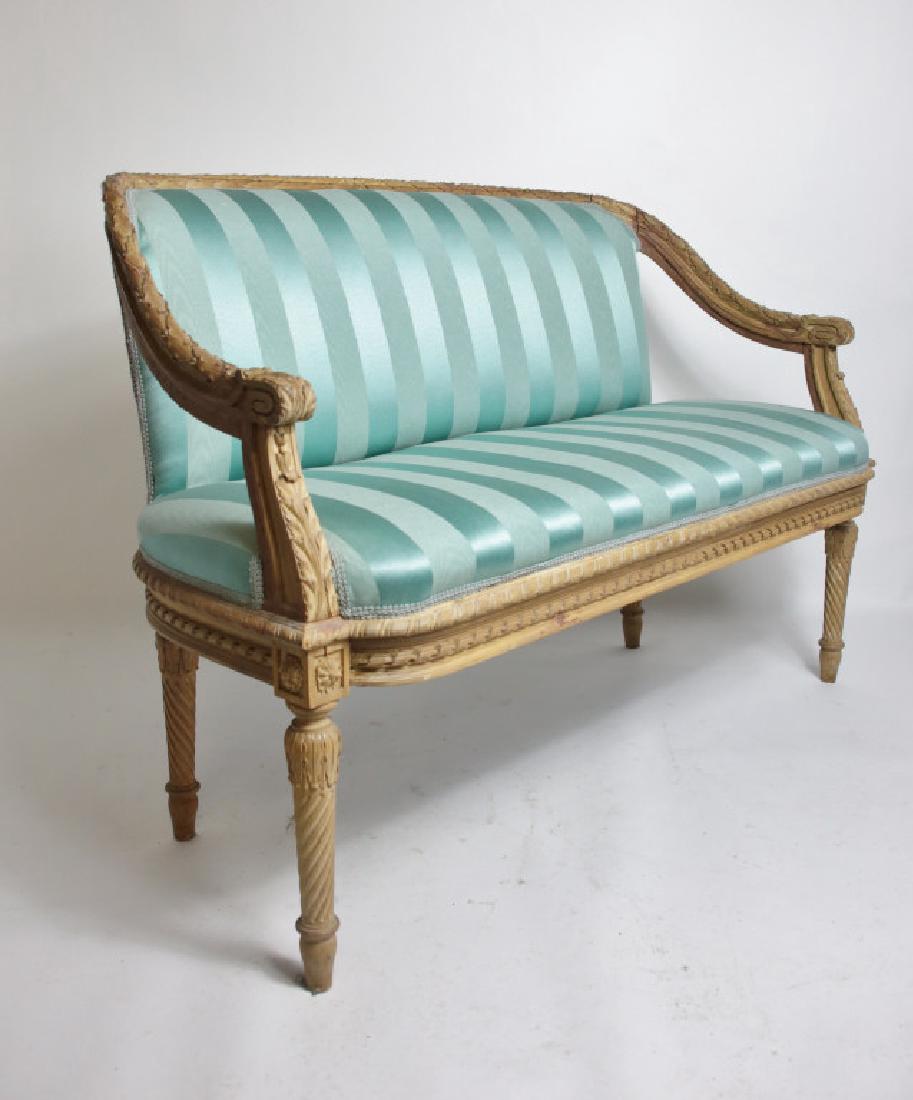 French Carved Wood Settee (1 of 10)