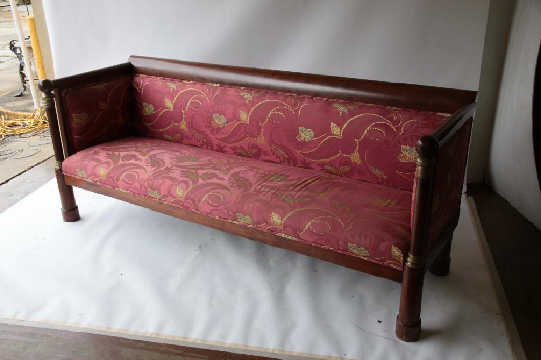 Mahogany Empire Brass Mounted Sofa (1 of 11)