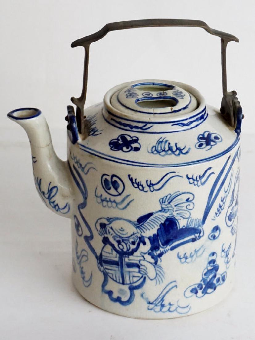 Blue and White Chinese Teapot (1 of 7)