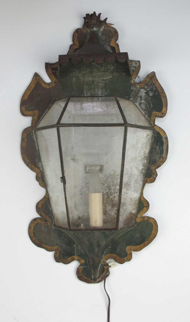 19th C. Tole Lantern Sconce (1 of 6)