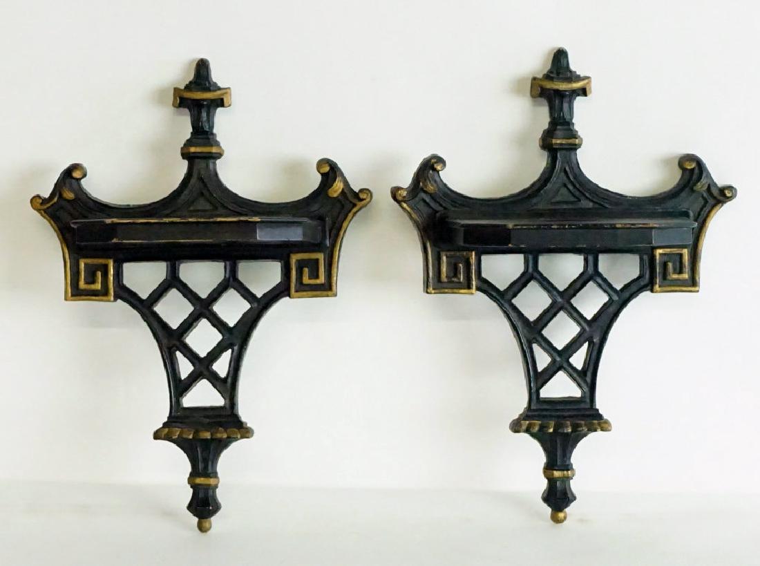 Pair of Painted Wood Brackets (1 of 8)