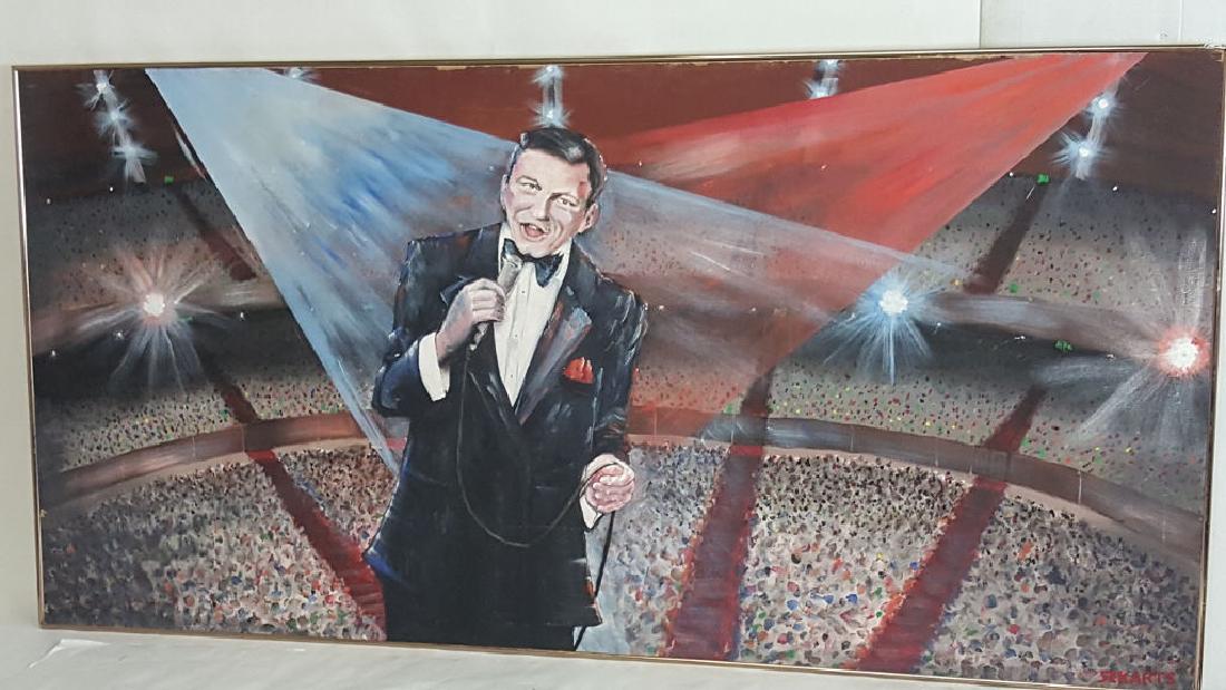 Oil on Panel Depicting Frank Sinatra (1 of 6)