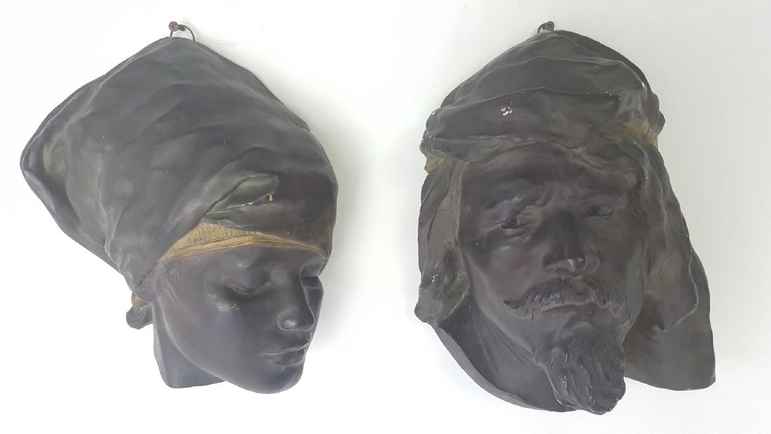 Two Relief Composition Wall Busts (1 of 9)