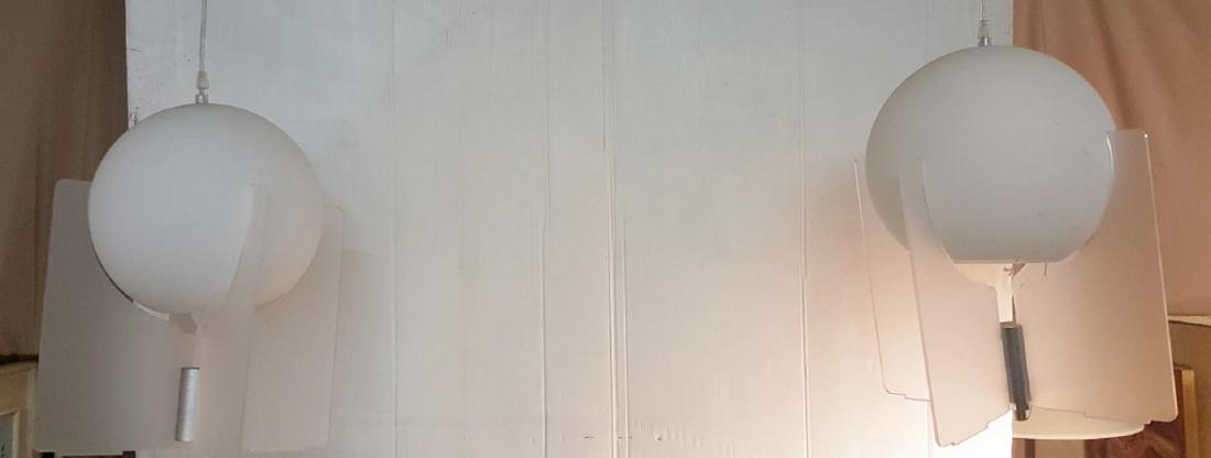 Modern Hanging Light Fixture Pair (1 of 4)