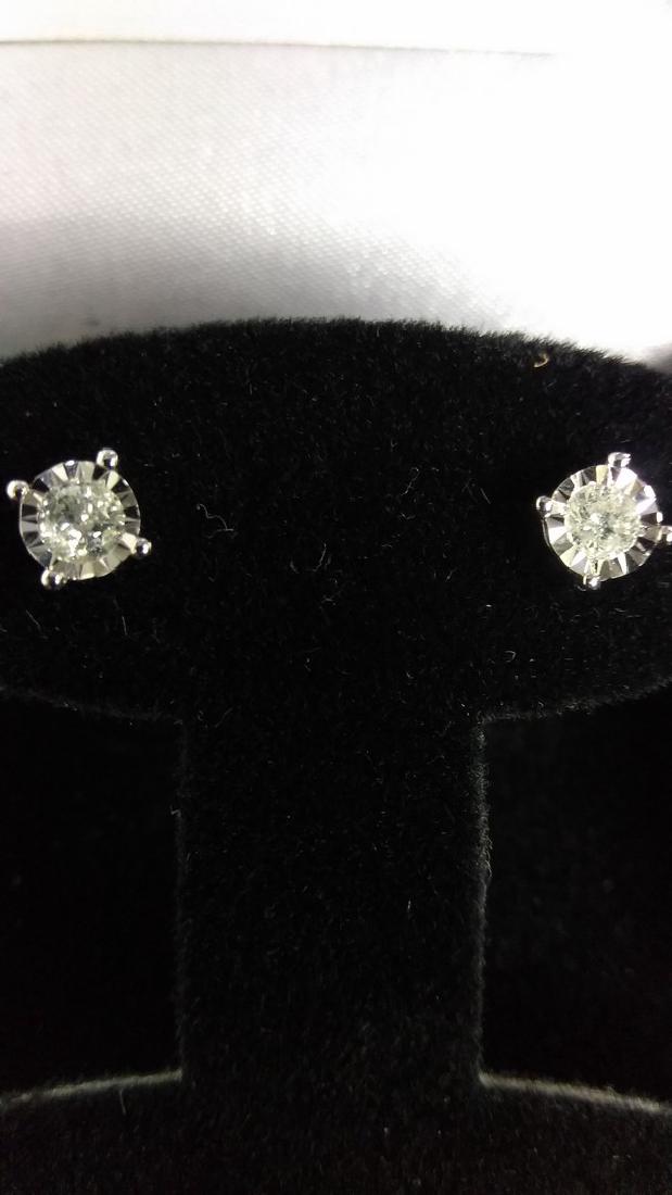 Large Diamond Solitaire Earrings (1 of 3)