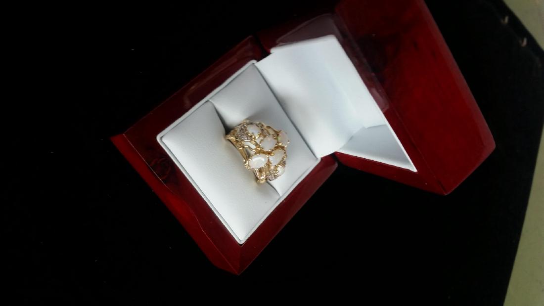 Genuine Opal Diamond Estate Ring (1 of 6)