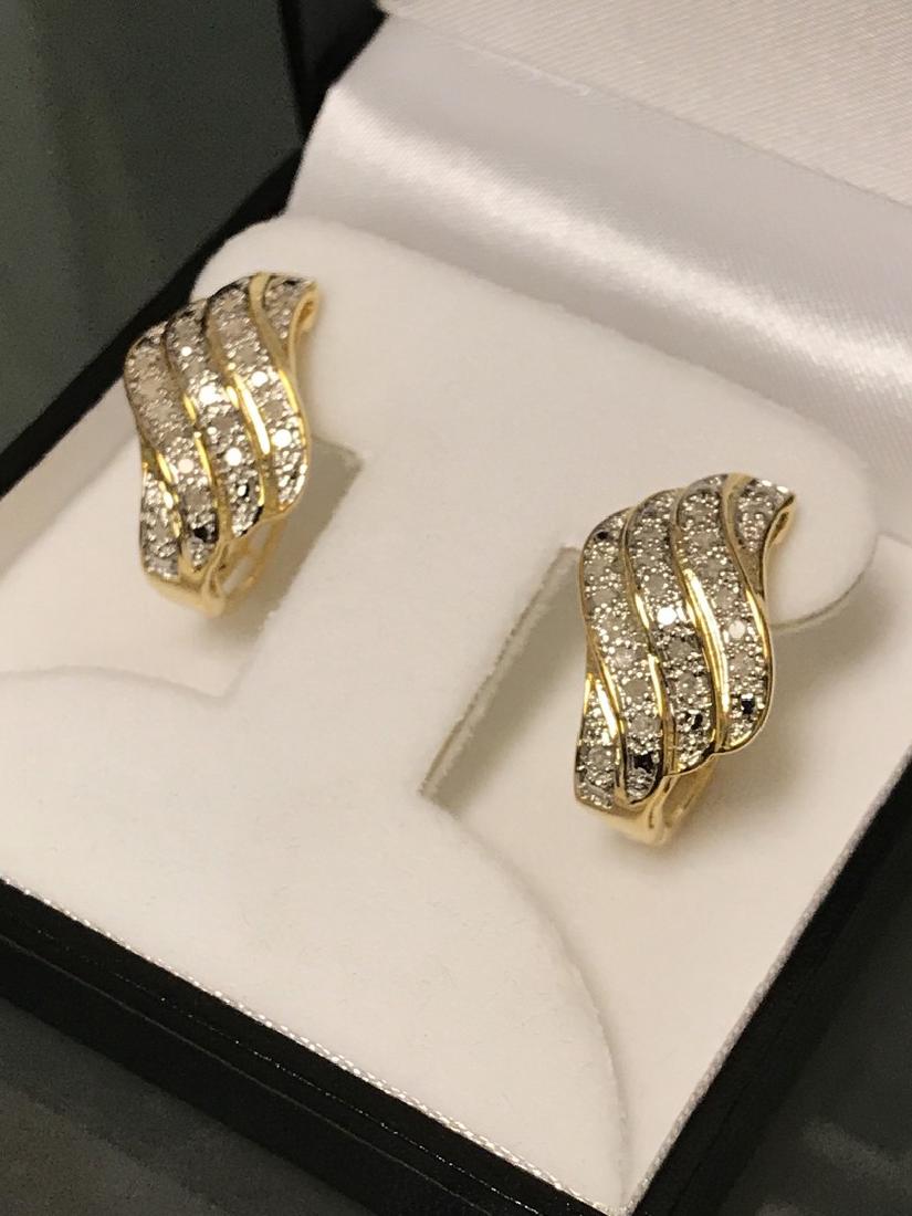 Large Diamond Hoop Earrings (1 of 5)