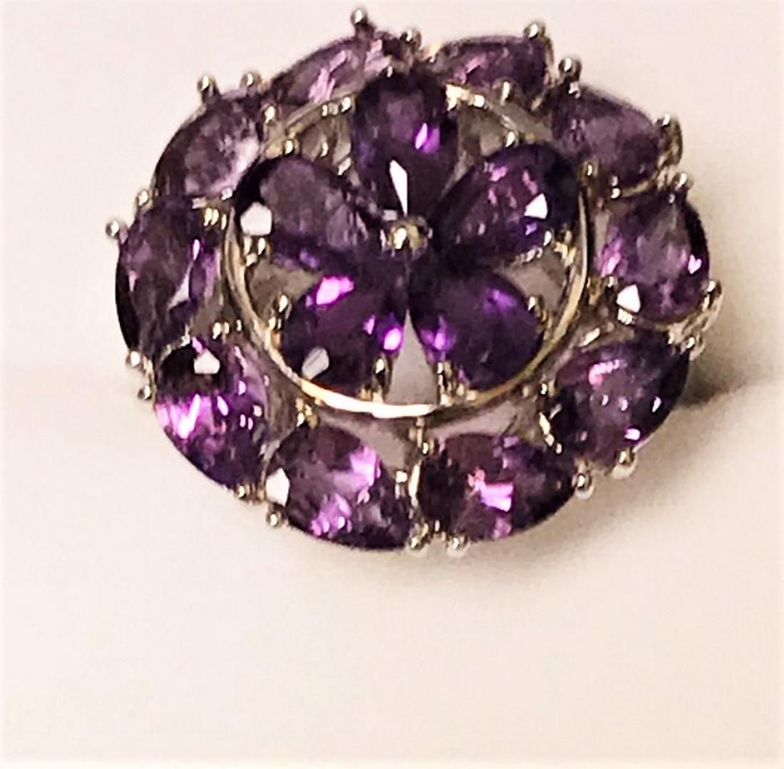 7.04 ct. Genuine Amethyst Ring (1 of 4)