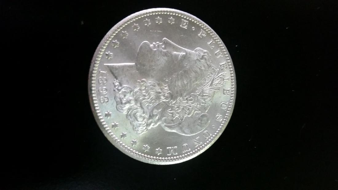 1890-O Brilliant Uncirculated Morgan Silver Dollar (1 of 2)