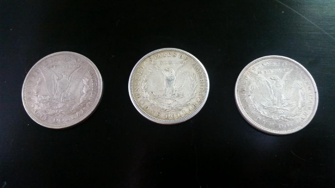 Three 1921 Morgan Silver Dollars (1 of 2)