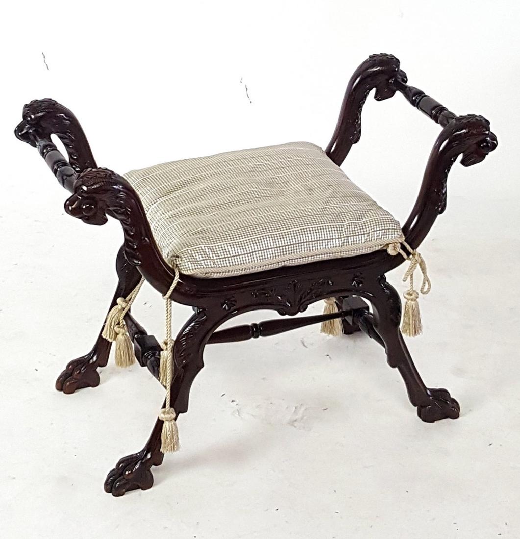 Lion Head Clawfoot Bench (1 of 7)