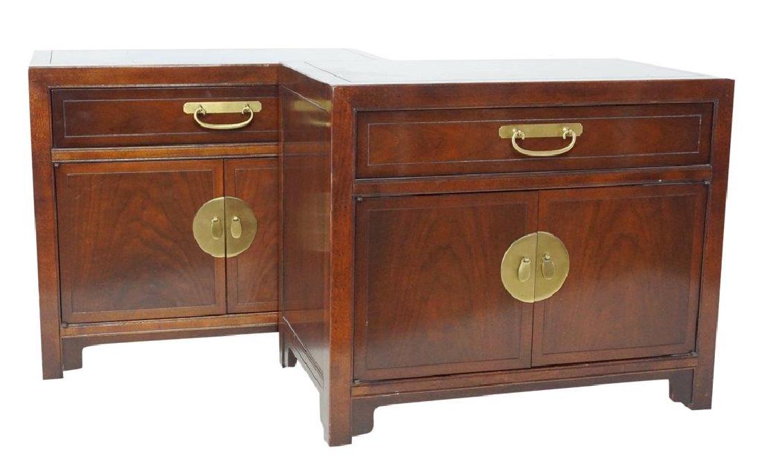 Pair Baker Asian Style Mahogany Tables (1 of 10)