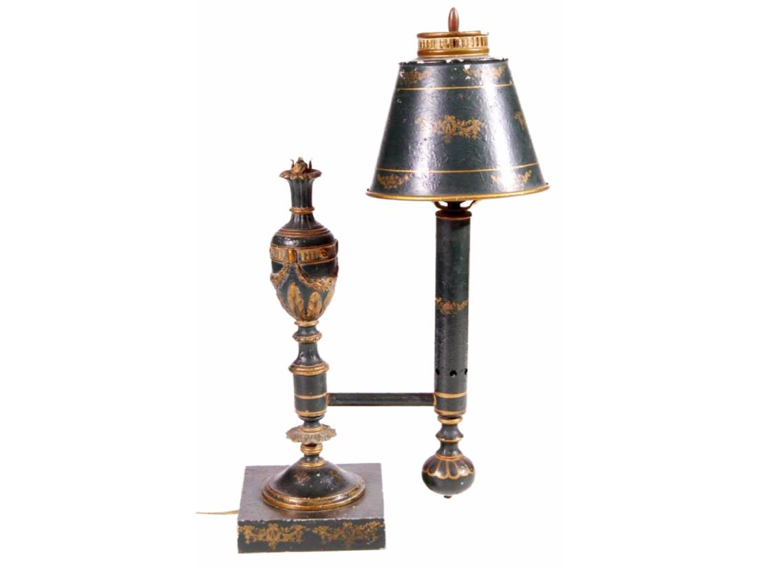 Early 19th Tole Desk Lamp Circa 1800 (1 of 6)