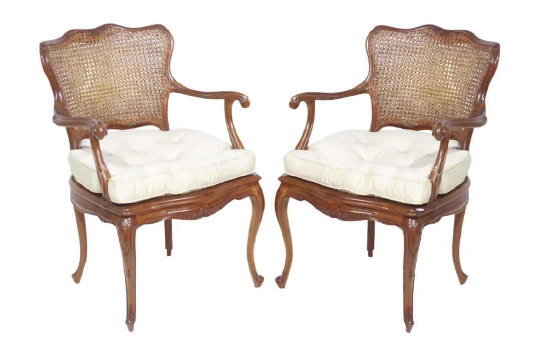 Pair Louis XV Style Fauteuils (1 of 7)