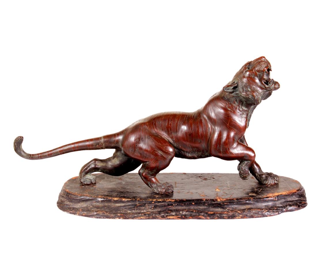 Chinese Bronze Tiger Sculpture (1 of 8)