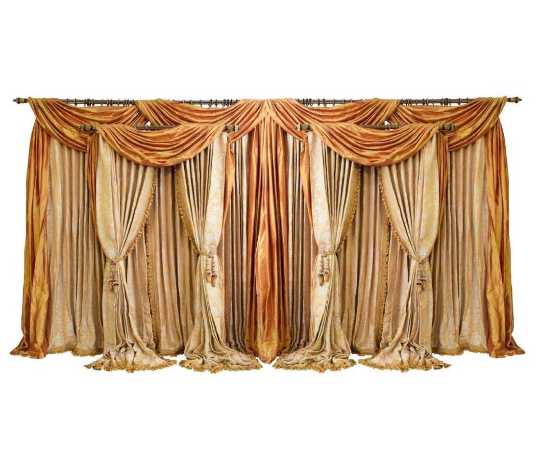 Four Sets Silk & Wool Drapery & Window Treatments (1 of 10)
