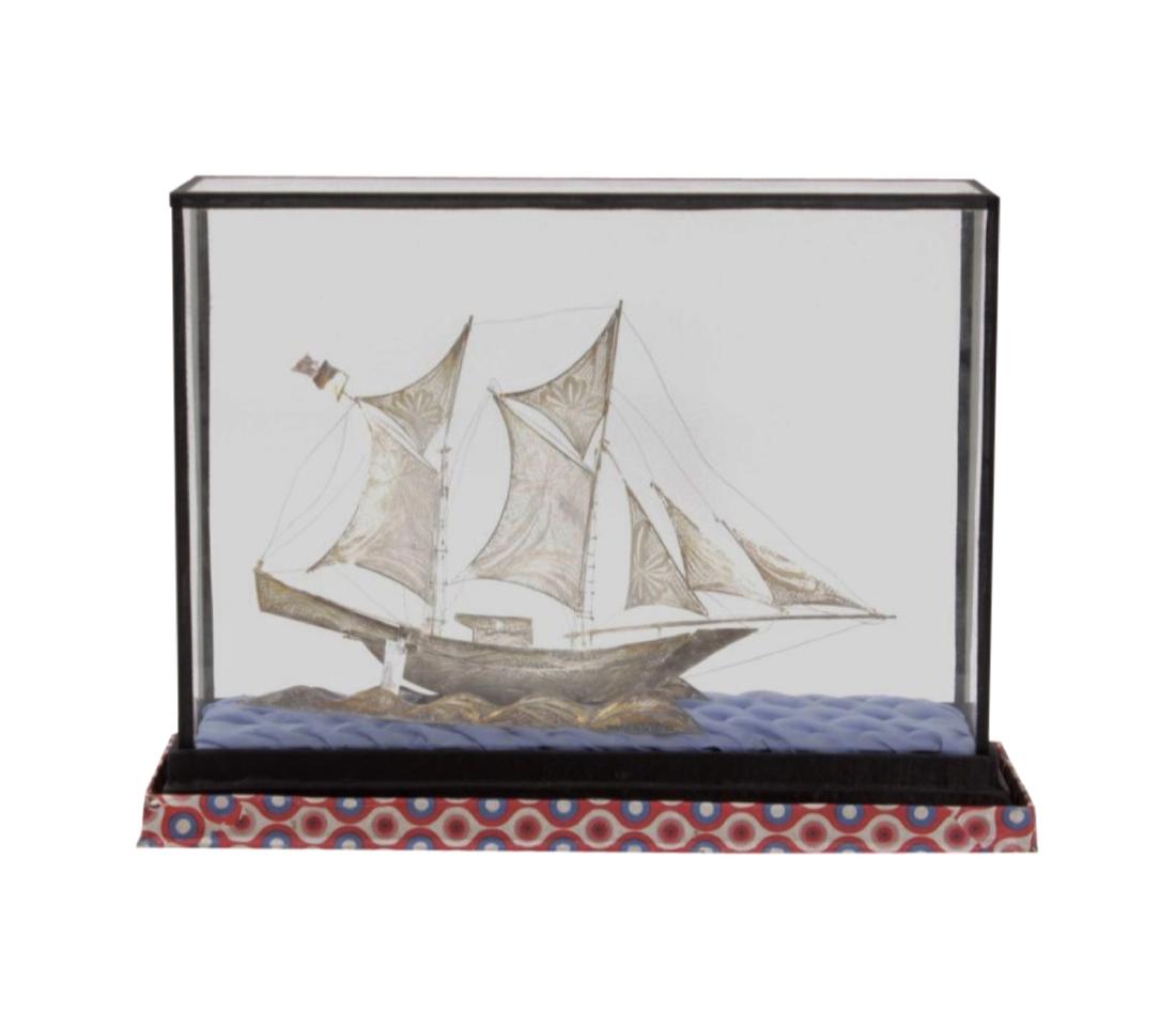 Chinese Silver Cased Ship Model (1 of 11)