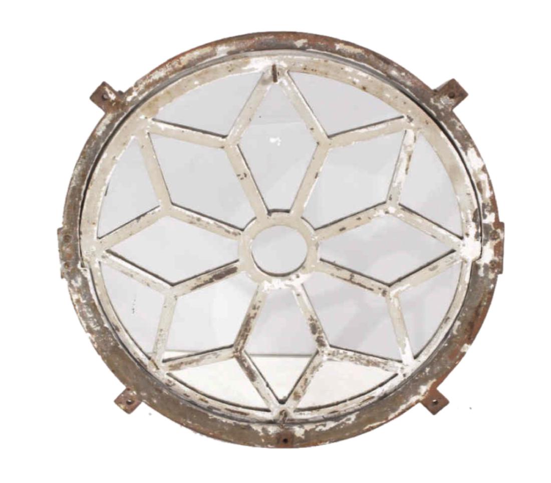 Iron Transom Window Fitted with Mirror (1 of 5)