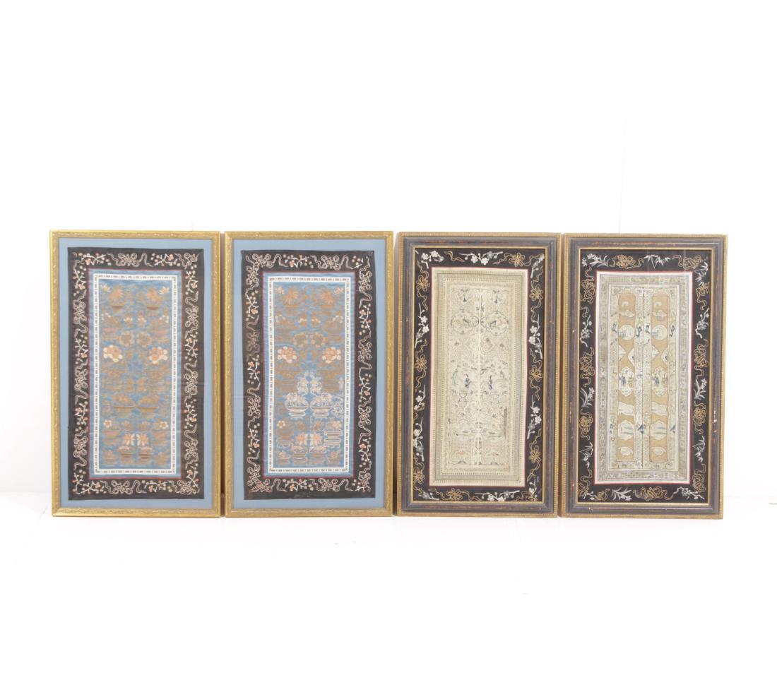 Group of Four Framed Asian Textiles (1 of 8)