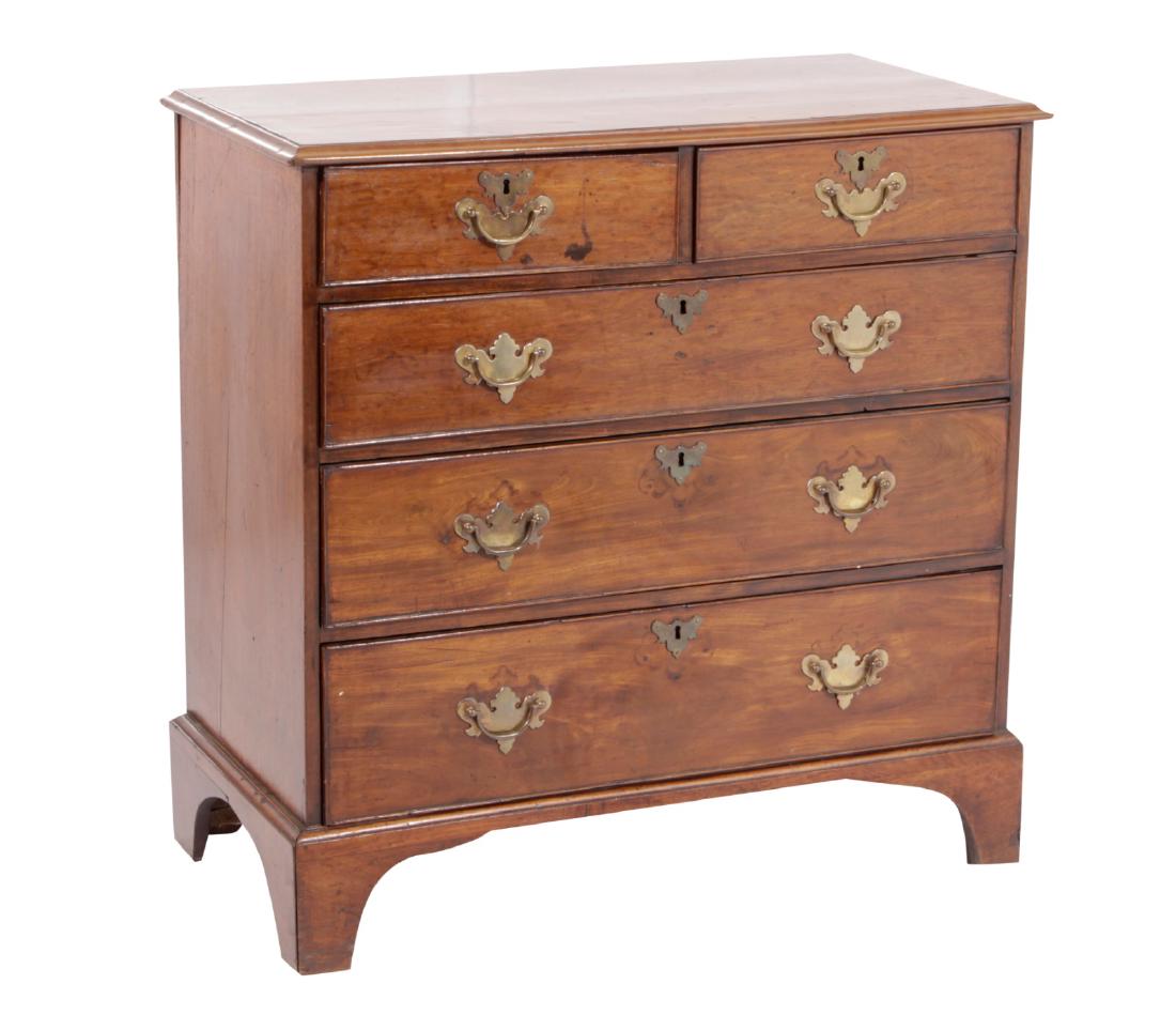 Early 19th C English Mahogany 5-Drawer Chest (1 of 6)