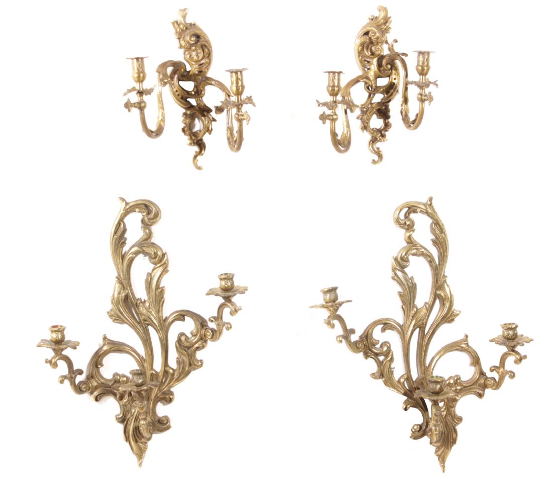 Two Pairs Brass Rococo Appliques (1 of 8)
