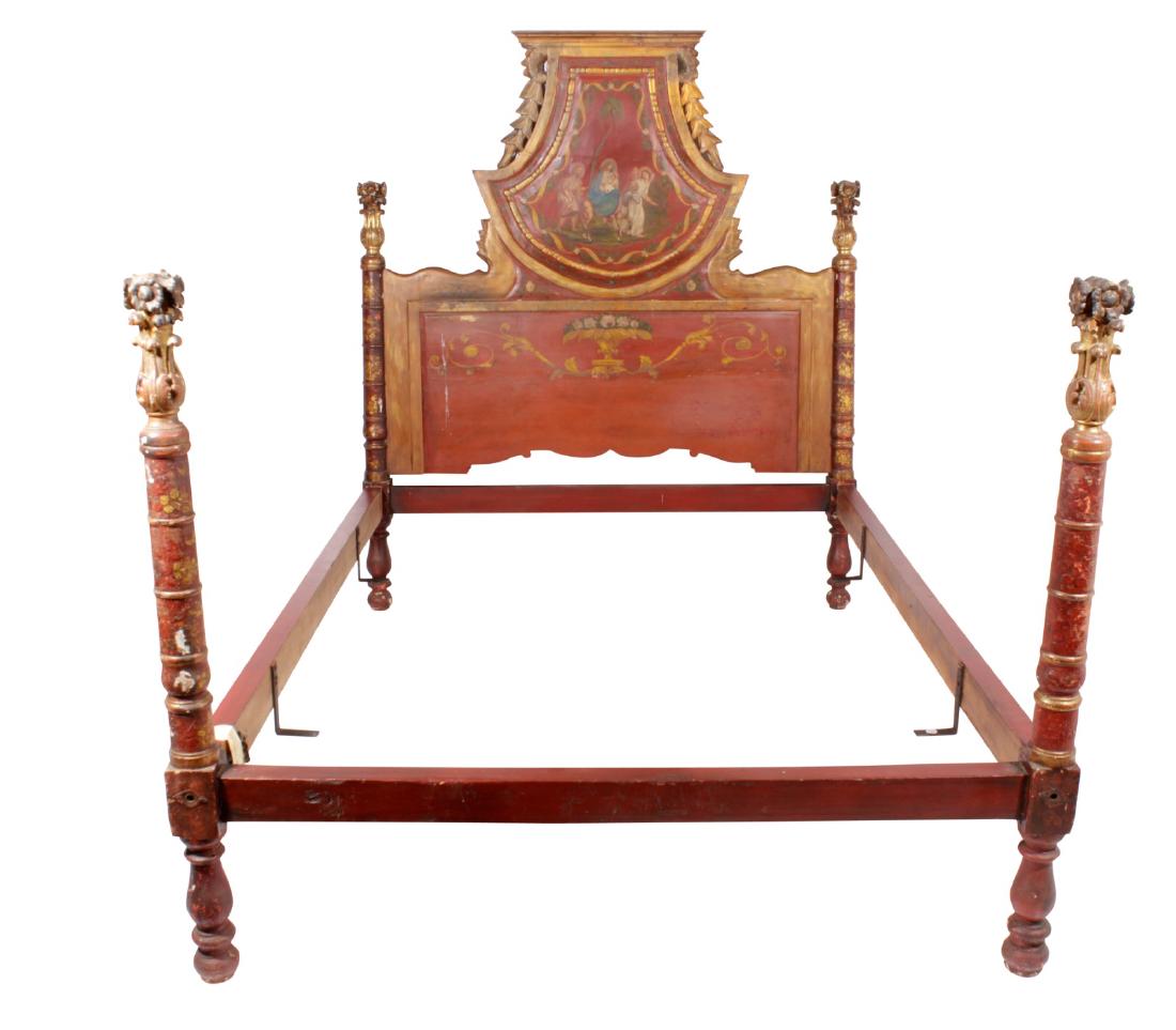 Venetian Red Painted Bed (1 of 8)