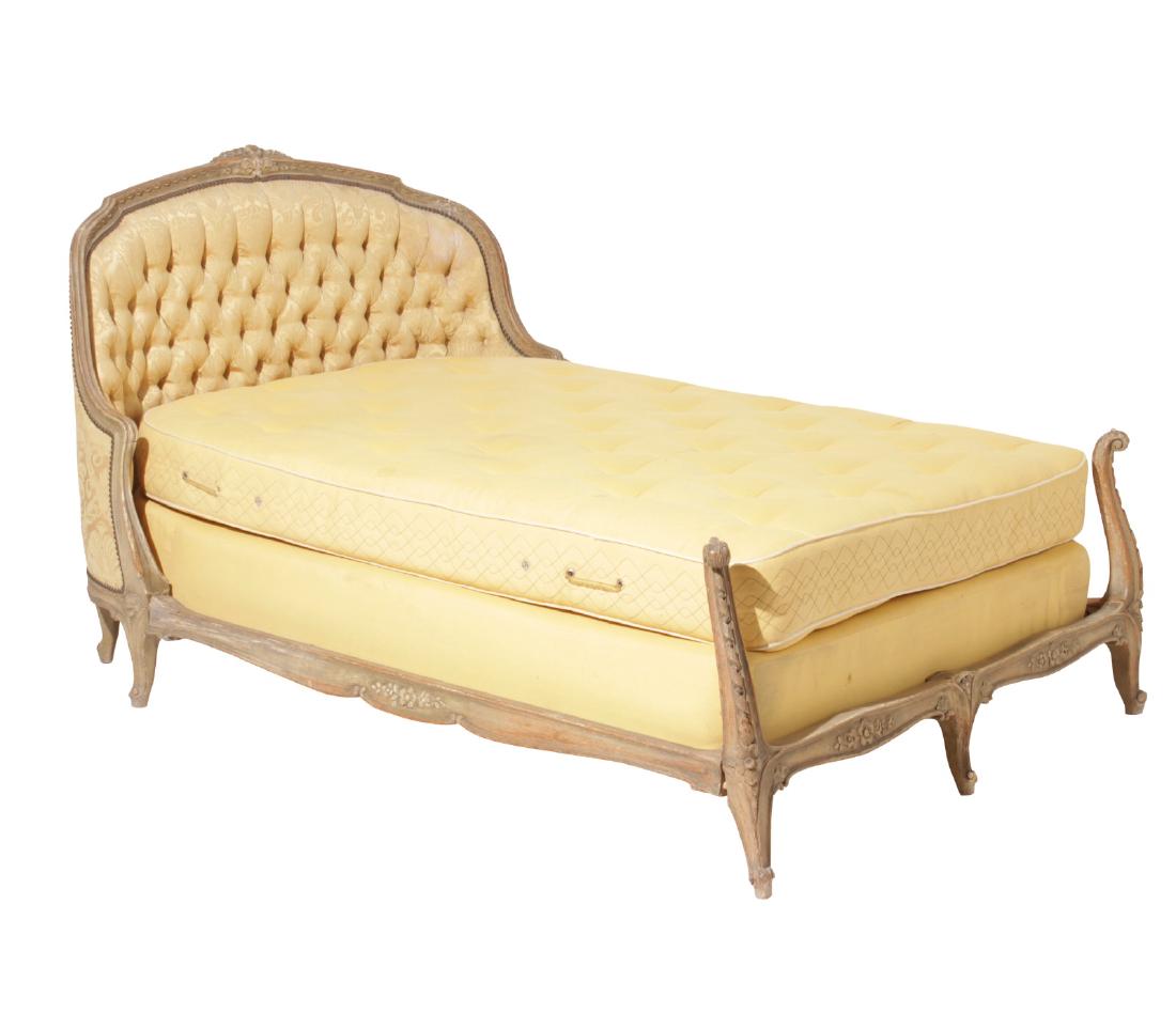 Antique Louis XV Style Painted Bed (1 of 8)