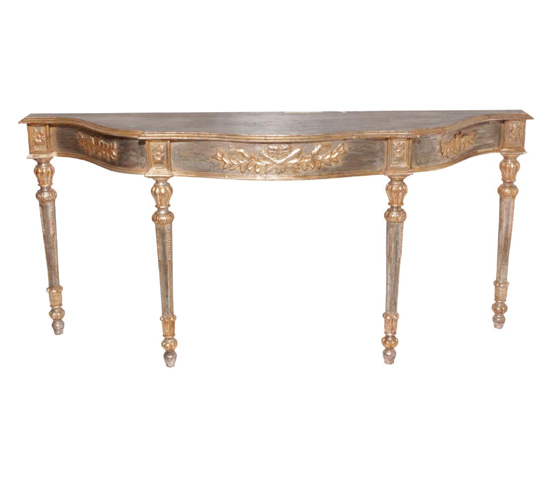 Italian Neoclassical Silver and Gilt Console (1 of 10)