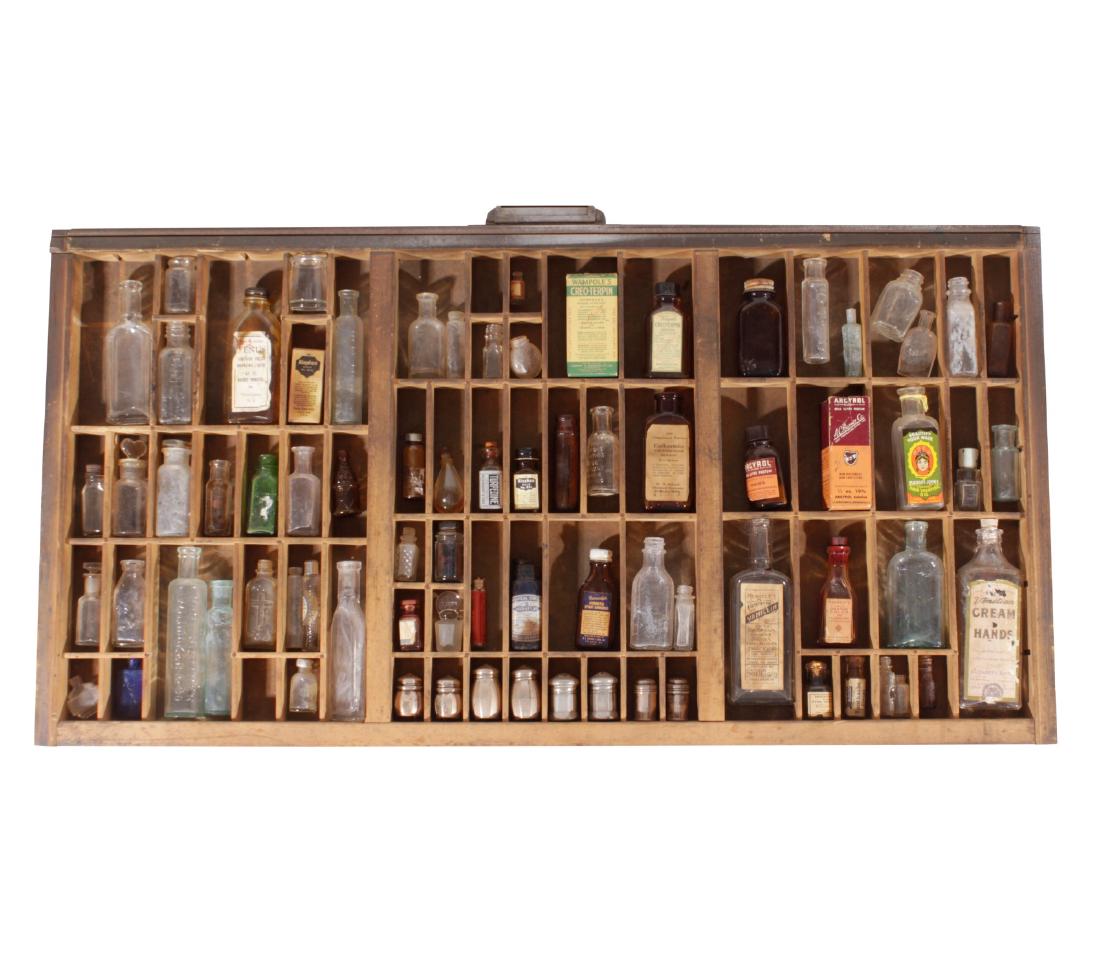 Antique Type Drawer with Bottles (1 of 9)