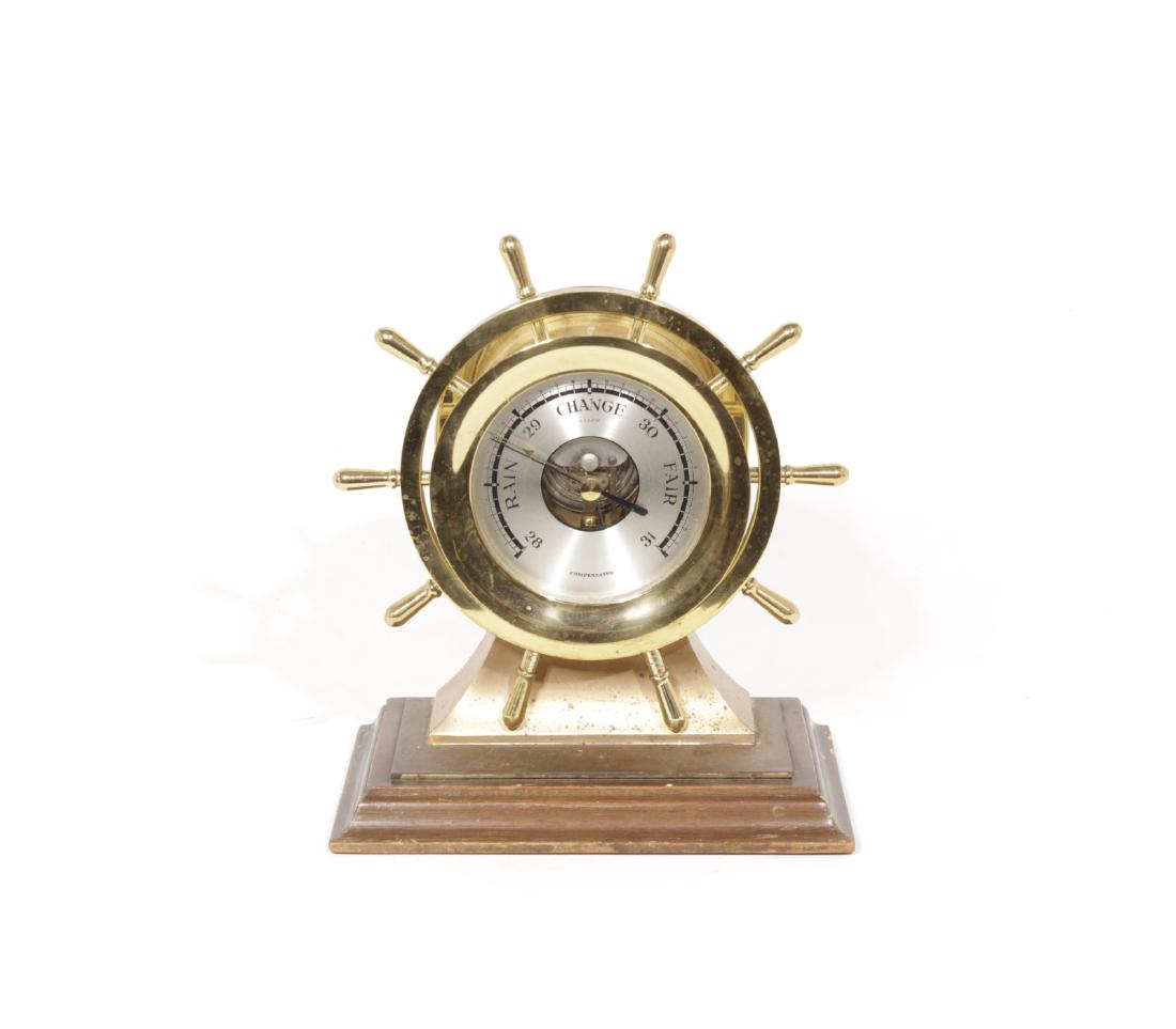 Salem Brass Ships Wheel Barometer (1 of 8)