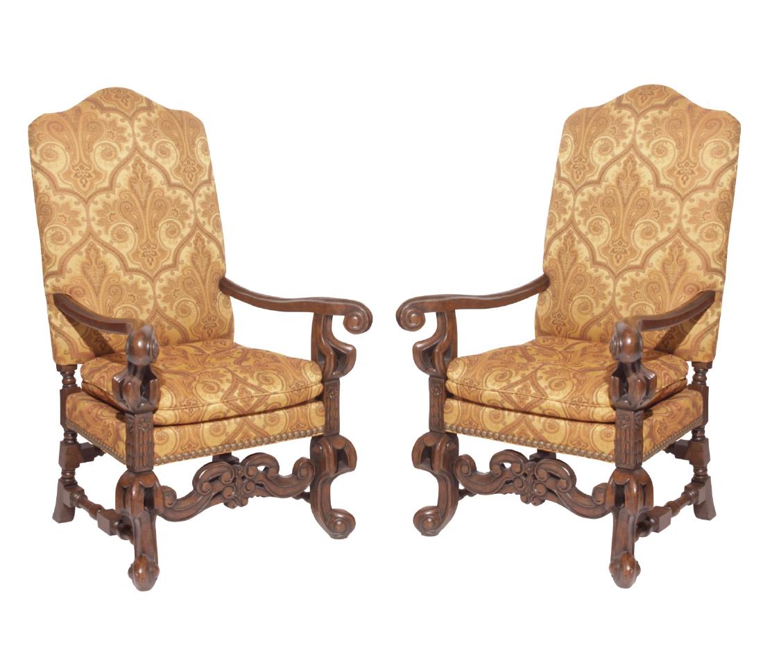 Large Louis XIV Style Fauteuils (1 of 9)