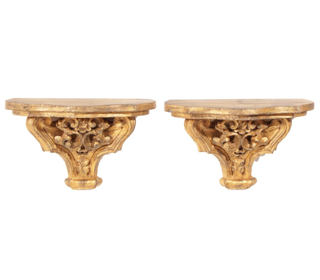 Pair of Gilt Wall Brackets (1 of 6)