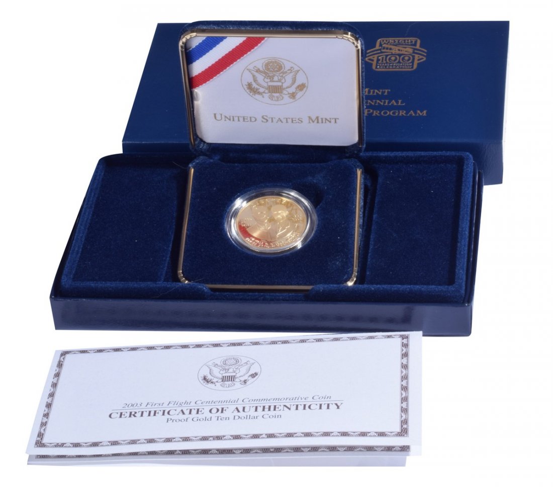 US Mint 2003 Proof Gold Ten Dollar Coin (1 of 3)