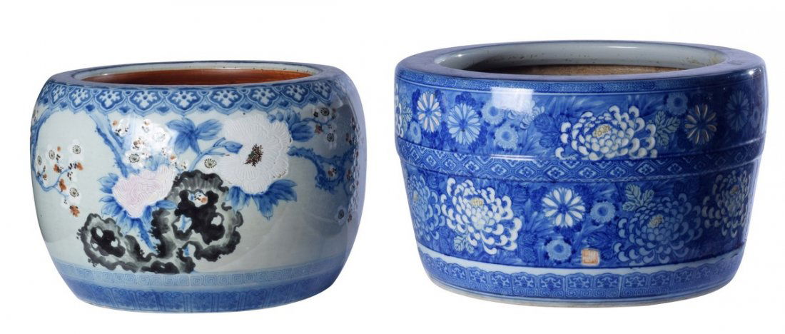 Two Fine Asian Ceramic Planters (1 of 11)