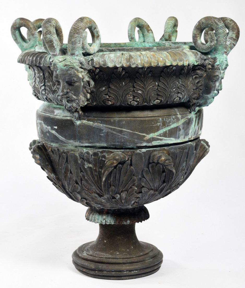 Footed Garden Urn, Bronze (1 of 5)