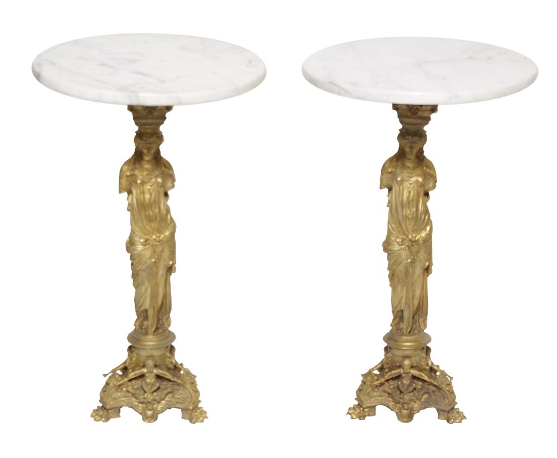 Pr French Gilt Metal Tables (1 of 6)