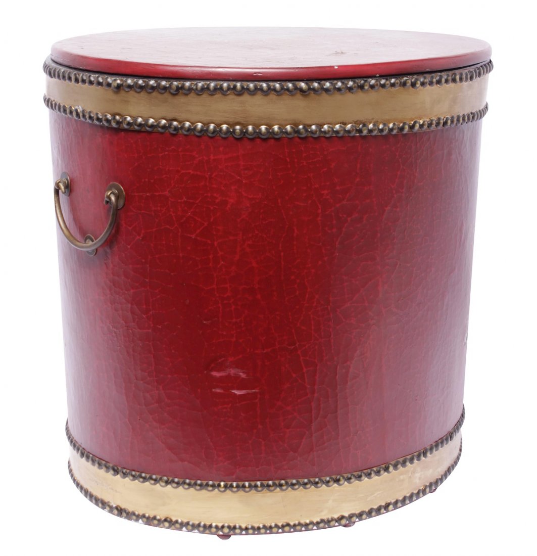 Red Drum Shaped Ottoman (1 of 7)