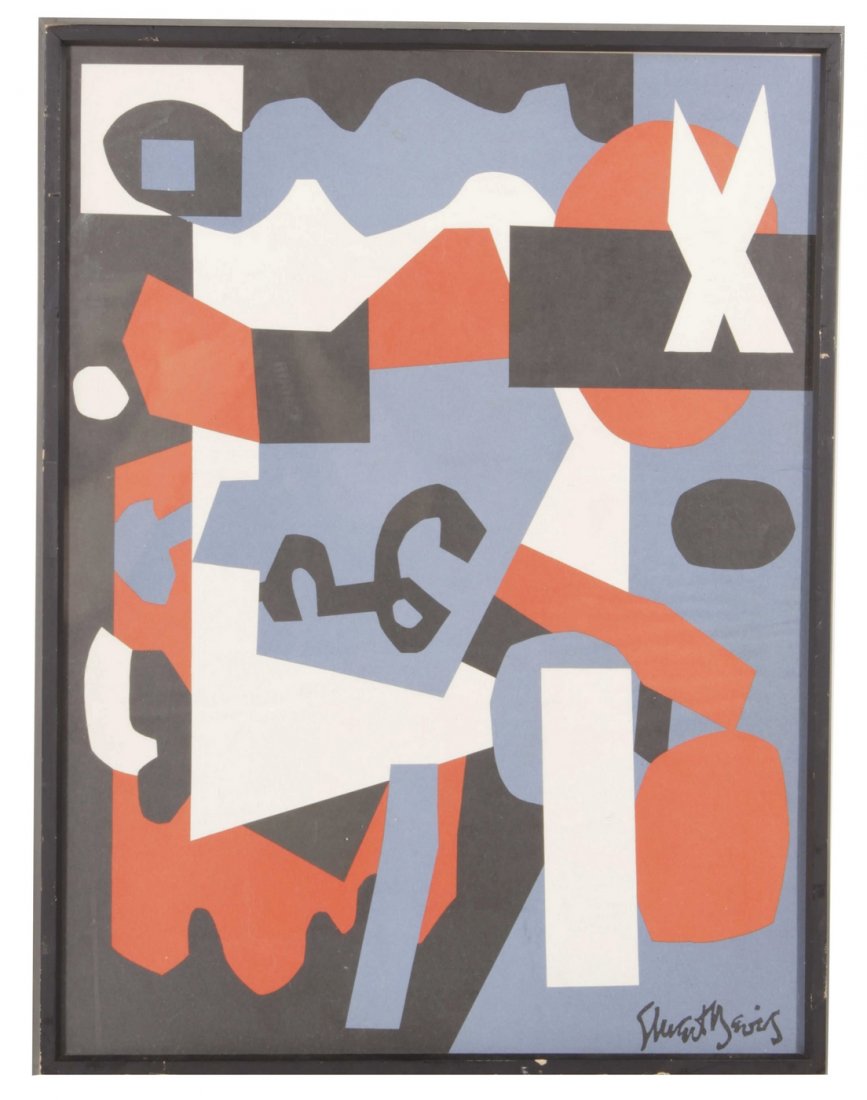 Stuart Davis Reprint: Reprint of Stuart Davis composition 28"H x 18"W